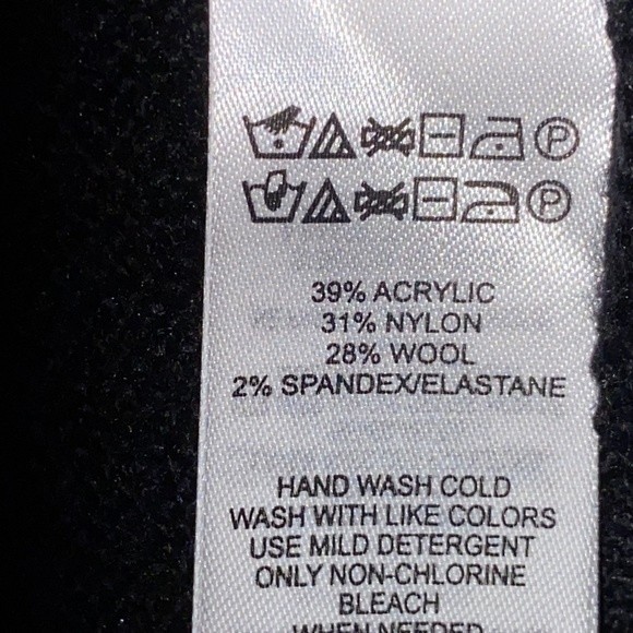 Rachel Rachel Roy Poncho Wool Black Asymmetric hemline Size Os - Picture 8 of 11